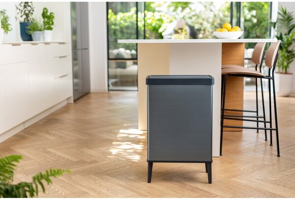 Modrý dotykový odpadkový koš z recyklovaného plastu 54 l Verto High – Curver