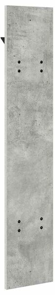 Věšák, nástěnný, 1 prkno, háčky, kompozitní dřevo, 100x20x1,5 cm, beton šedá, Dekorino TK20260016