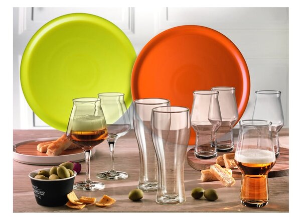 Oranžový porcelánový talíř na pizzu Brandani Pizza, ⌀ 31 cm
