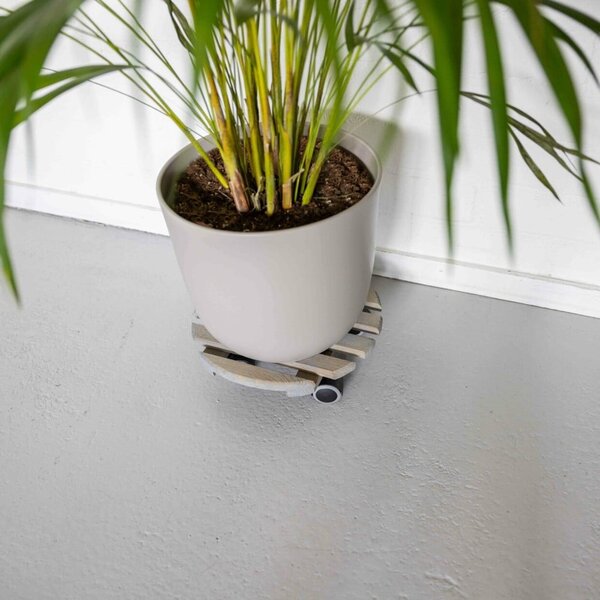 Dřevěný pojízdný podstavec pod květináč ø 29 cm (výška 8 cm) Indoor – Esschert Design