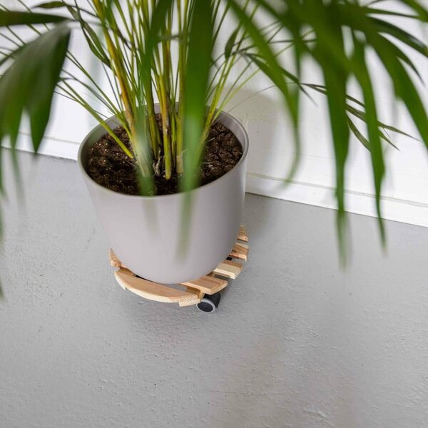 Dřevěný pojízdný podstavec pod květináč ø 29 cm (výška 8 cm) Indoor – Esschert Design