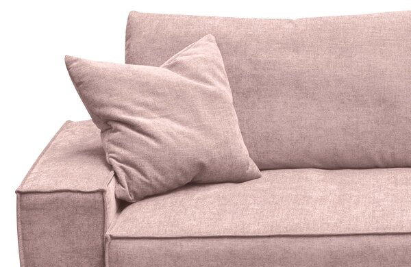 Rohová rozkládací pohovka melow 250 cm růžová