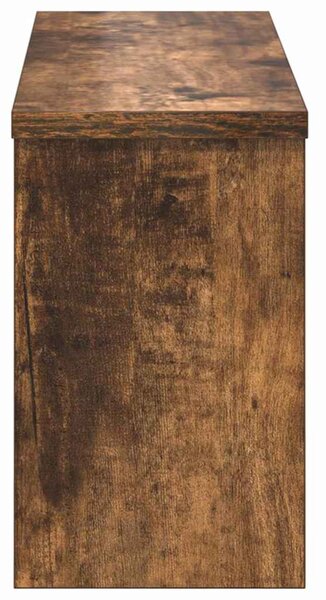 Věšák, nástěnný, 3 poličky, háčky, kompozitní dřevo, 26x50x16 cm, kouřový dub, Dekorino TK20260020