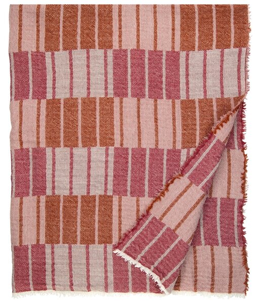 Vlněná deka Sointu 140x180, červeno-skořicová