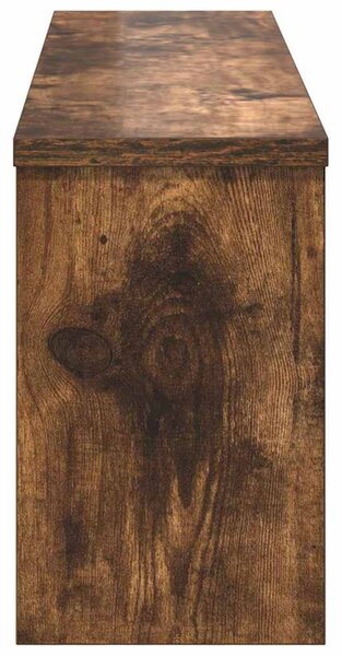 Věšák, nástěnný, 4 poličky, háčky, kompozitní dřevo, 26x75x16 cm, kouřový dub, Dekorino TK20260021
