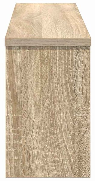Věšák, nástěnný, 4 poličky, háčky, kompozitní dřevo, 26x75x16 cm, dub sonoma, Dekorino TK20260021