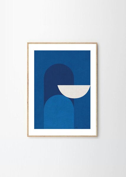 Plakát Abstract Blue by Alexandra Papadimouli
