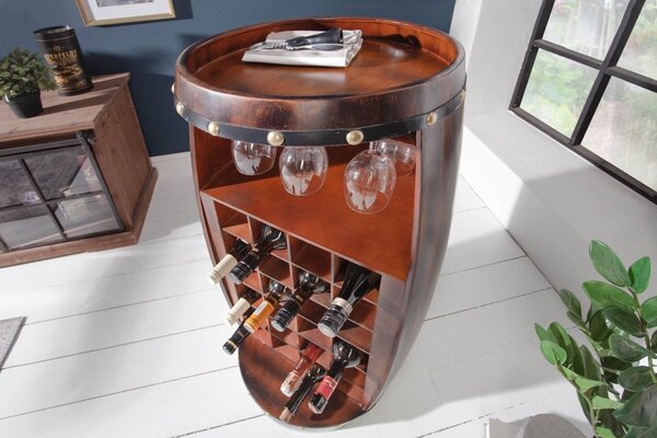 Regál na víno Winebar 97 cm hnědý