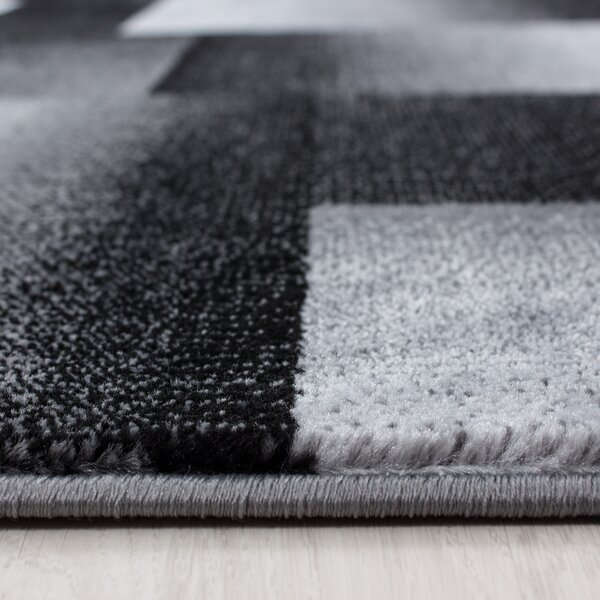 Ayyildiz, Kusový koberec Miami 6560 Black, 80x300, šedá, chodba / předsíň