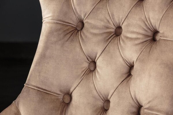 Designová židle Queen samet kávová