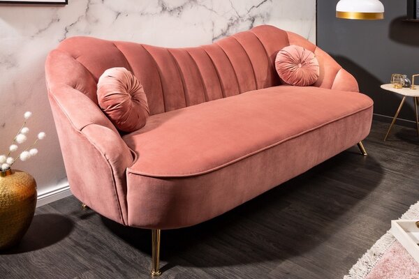 Designová sedačka Adalia 220 cm starorůžová