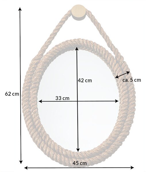 Designové nástěnné zrcadlo Nikolas 62 cm
