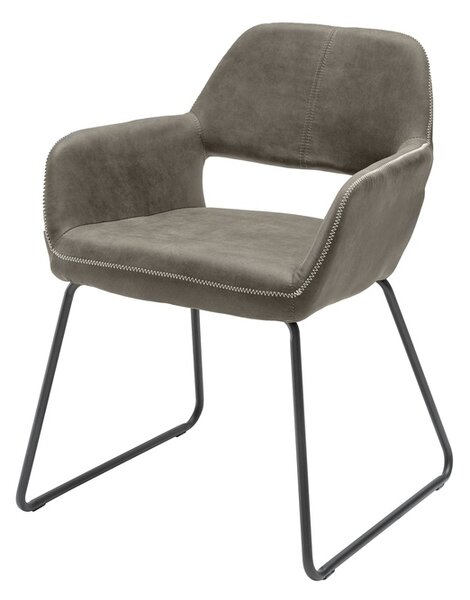 Designová židle Derrick 77 cm antik šedo-hnědá