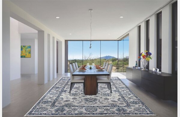 Diamond Carpets India, Ručně vázaný kusový koberec Diamond DC-98 JN Silver/silver, 120x170, šedá, chodba / předsíň