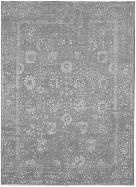 Diamond Carpets koberce Ručně vázaný kusový koberec Diamond DC-VASE 3 Silver/silver - 245x305 cm