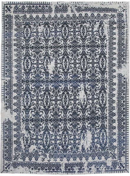 Diamond Carpets koberce Ručně vázaný kusový koberec Diamond DC-JK 7 Silver/denim - 160x230 cm