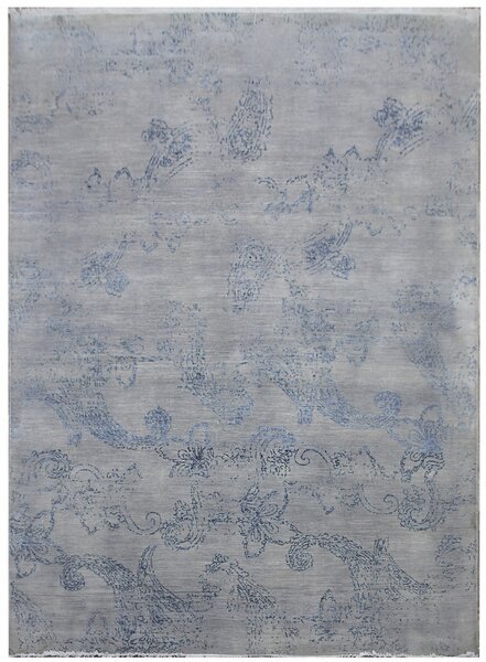 Diamond Carpets koberce Ručně vázaný kusový koberec Diamond DC-KERRY 2 Silver/blue ROZMĚR: 245x305