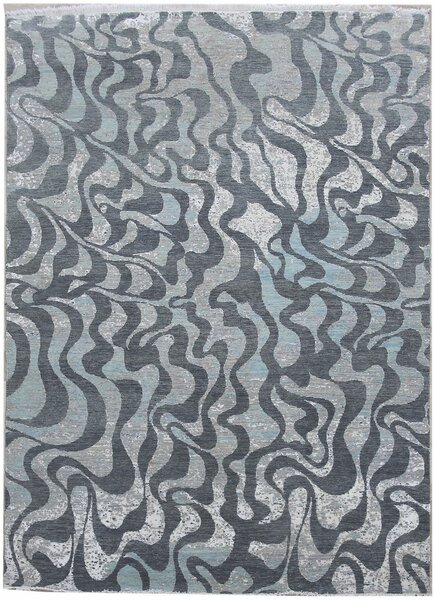Diamond Carpets koberce Ručně vázaný kusový koberec Diamond DC-M1 Grey/aqua - 120x170 cm