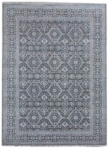 Diamond Carpets koberce Ručně vázaný kusový koberec Diamond DC-HALI B Grey/silver - 160x230 cm