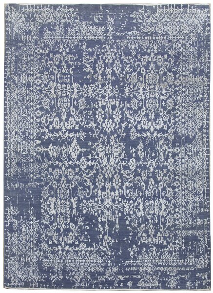 Diamond Carpets koberce Ručně vázaný kusový koberec Diamond DC-JK 1 Jeans blue/silver - 120x170 cm