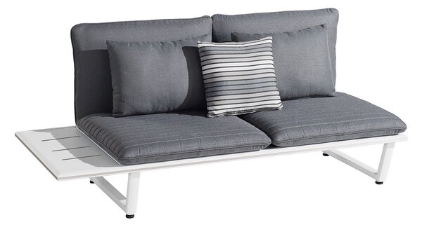 Zahradní 3 místná rohová sedací souprava SOPHIA WHITE GREY Exteriér | Zahradní sedací sestavy