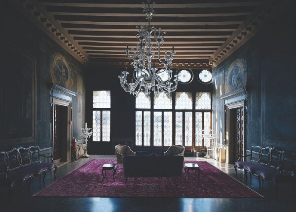 Diamond Carpets India, Ručně vázaný kusový koberec Diamond DC-JK 2 Purple/silver (overdye), 140x200, fialová, kancelář