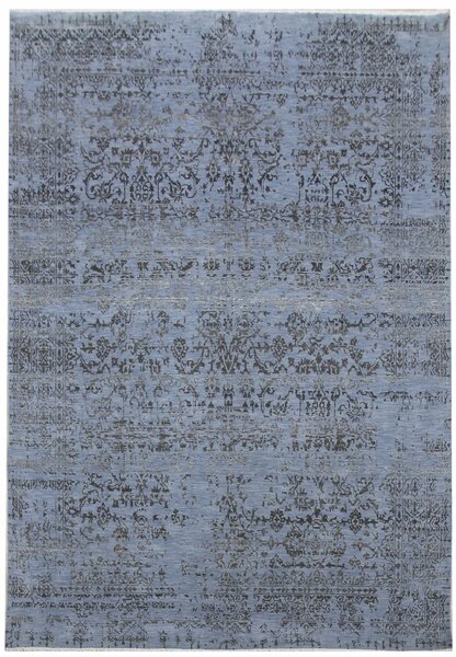 Diamond Carpets koberce Ručně vázaný kusový koberec Diamond DC-JK 1 Jeans blue/black - 120x170 cm