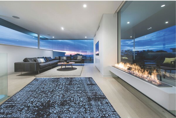 Diamond Carpets India, Ručně vázaný kusový koberec Diamond DC-JK 1 Denim blue/aqua, 120x170, modrá, chodba / předsíň