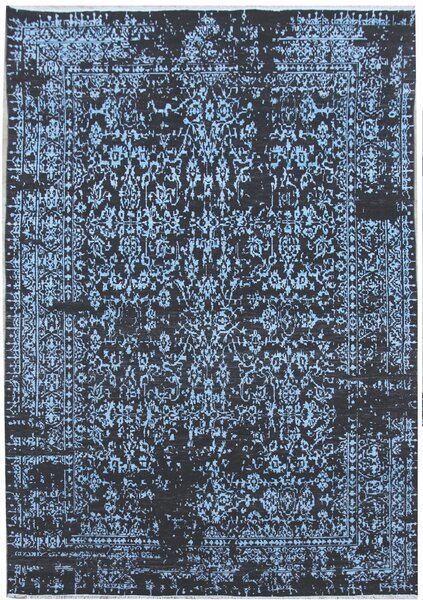 Diamond Carpets koberce Ručně vázaný kusový koberec Diamond DC-JK 1 Denim blue/aqua - 160x230 cm