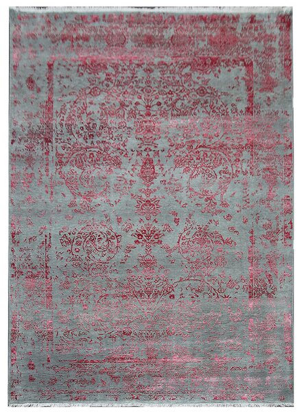 Diamond Carpets koberce Ručně vázaný kusový koberec Diamond DC-JK ROUND Silver/pink - 180x275 cm