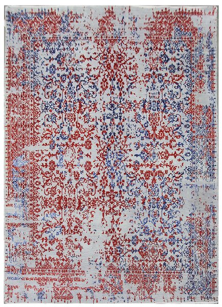 Diamond Carpets koberce Ručně vázaný kusový koberec Diamond DC-JKM Silver/blue-red - 120x170 cm