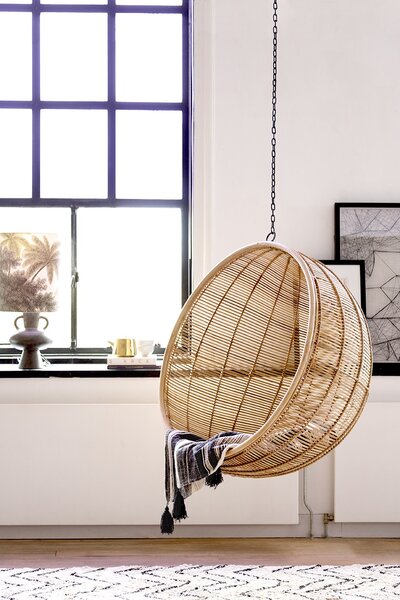 Béžový bavlněný koberec s cikcak vzorem ZigZag - 75*220cm - HKLIVING