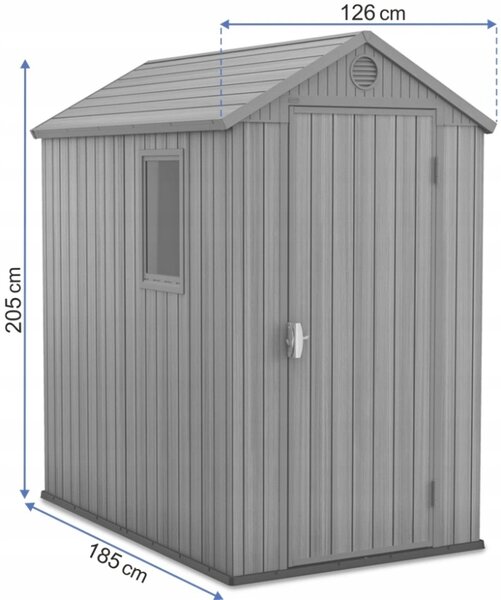 Zahradní domek Keter Darwin 4 x 6 hnědý, s podlahou