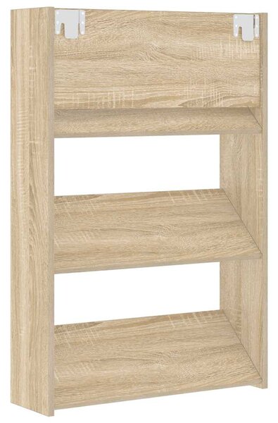 Botník, závěsný, 3 patra, kompozitní dřevo, 90x60x18 cm, dub sonoma, Dekorino BB20260031