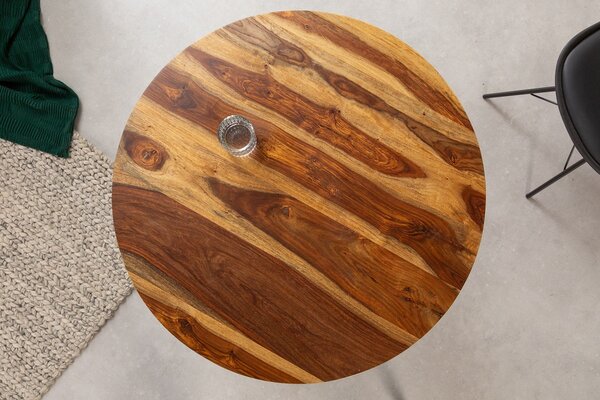 Designový kulatý jídelní stůl Elegant 80 cm Sheesham