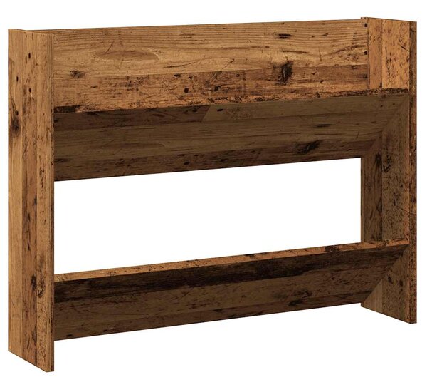 Botník, závěsný, 2 patra, kompozitní dřevo, 60x80x18 cm, staré dřevo, Dekorino BB20260032