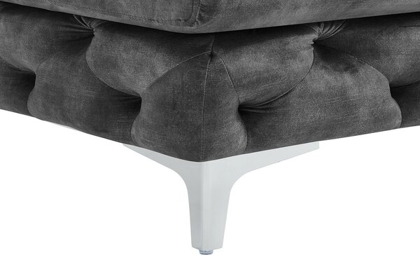 Designová taburetka Rococo tmavě šedá