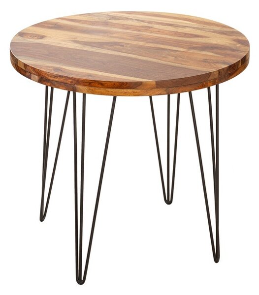 Designový kulatý jídelní stůl Elegant 80 cm Sheesham