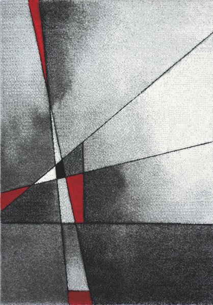 Moderní kusový koberec Brilliance červeno-šedý 21807-951 Typ: 80x150 cm