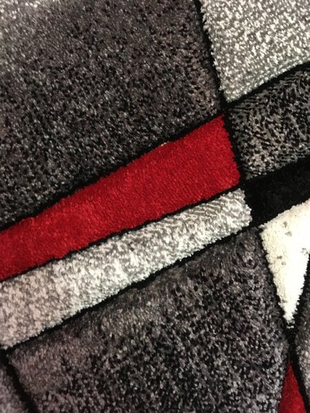 Medipa (Merinos), Kusový koberec Brilliance 21807 grey-red, 200x290, šedá, kancelář