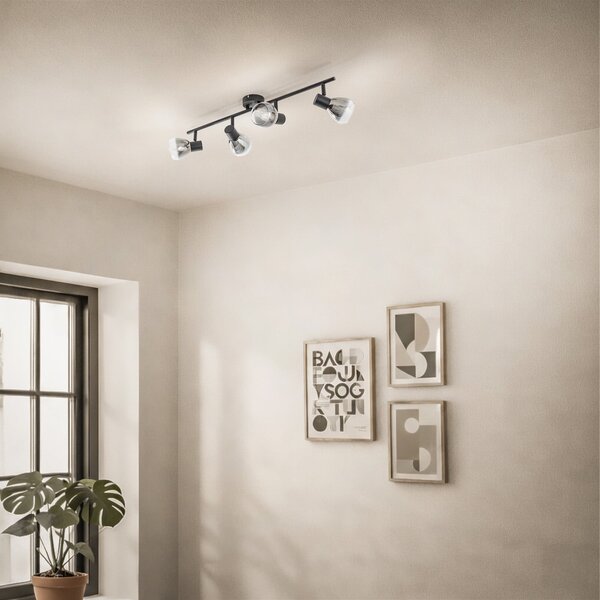 Stropní Lampa Lindby, Pendura, stmívatelné, Šedá, Jídelna, Sklo, Moderní