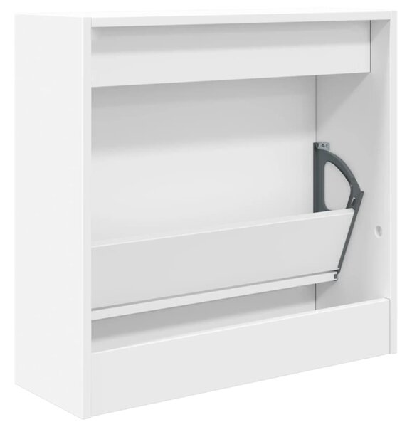 Botník, výklopný, kompozitní dřevo, 57x60x21 cm, bílá, Dekorino BB20260034