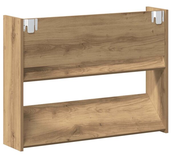 Botník, závěsný, 2 patra, kompozitní dřevo, 60x80x18 cm, dub artisan, Dekorino BB20260032