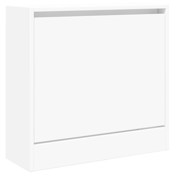 Botník, výklopný, kompozitní dřevo, 57x60x21 cm, bílá, Dekorino BB20260034