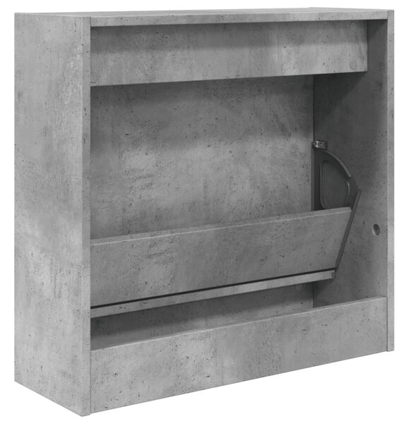 Botník, výklopný, kompozitní dřevo, 57x60x21 cm, beton šedá, Dekorino BB20260034