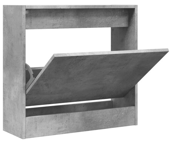 Botník, výklopný, kompozitní dřevo, 57x60x21 cm, beton šedá, Dekorino BB20260034