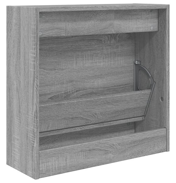Botník, výklopný, kompozitní dřevo, 57x60x21 cm, šedá sonoma, Dekorino BB20260034