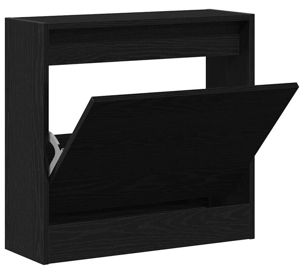 Botník, výklopný, kompozitní dřevo, 57x60x21 cm, černý dub, Dekorino BB20260034