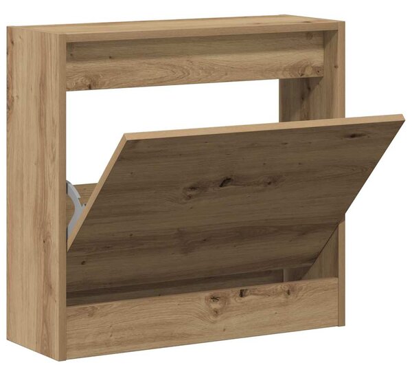 Botník, výklopný, kompozitní dřevo, 57x60x21 cm, dub artisan, Dekorino BB20260034