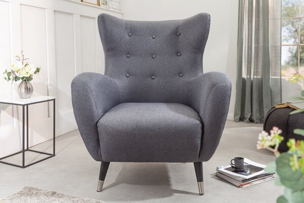 Designové křeslo Danail antracitové